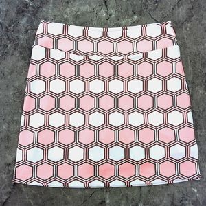 Golftini Skort Skirt Golf Tennis Pickleball attached shorts Sz S pink white